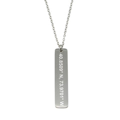 Personalized Name Coordinate Necklace - Jude