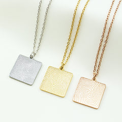Actual Fingerprint Necklace