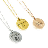 Customized Actual Handwriting Stainless Steel Necklace - Stella