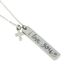 Engraved Actual Handwriting Necklace - Logan