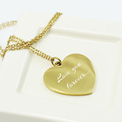 Engraved Overlapping Two Fingerprints Necklace - Maverick