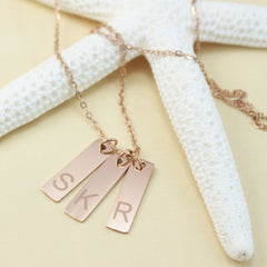 Laser Engraved Initial Necklace - Ariana