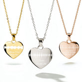 Personalized Baby Heartbeat ECG Engraved Heart Necklace Custom Newborn Jewelry - Naomi