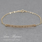 Engraved GPS Coordinates Bracelet - Morgan