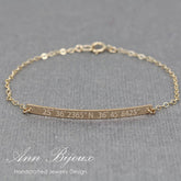 Engraved GPS Coordinates Bracelet - Morgan
