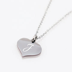 Fingerprint Dainty Heart Stainless Steel Necklace - Sienna
