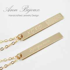 Personalized Engraved Actual Fingerprint Necklace - Rowan