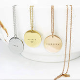 Personalized Laser Engraved Name Necklace - Emma