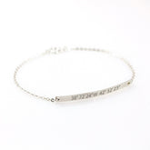 Sterling Silver GPS Coordinates Bracelet - Ava