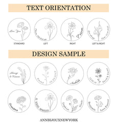 Engraved Birth Flower Stainless Steel Necklace - Ayla