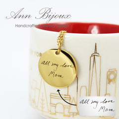 Customized Actual Handwriting Stainless Steel Necklace - Stella