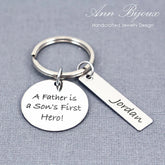 Customized Engraved Message Keychain - Zion
