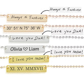 Actual Handwriting Bar Necklace - Ellie