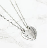 Couple Heart Stainless Steel Designed Name Necklace - Shiloh