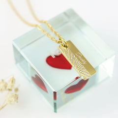 Personalized Laser Engraved Fingerprint Necklace - Scarlett