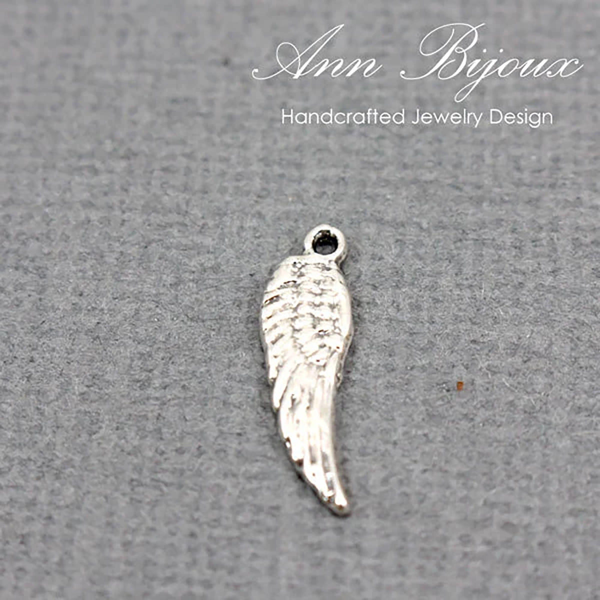 Sterling Silver Angel Wing Charm with Jump Ring