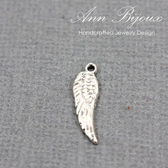 Sterling Silver Angel Wing Charm with Jump Ring