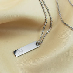 Custom Initial Bar Necklace Engraved Multiple Pendants Personalized Mother's & Family Gift - Ariana