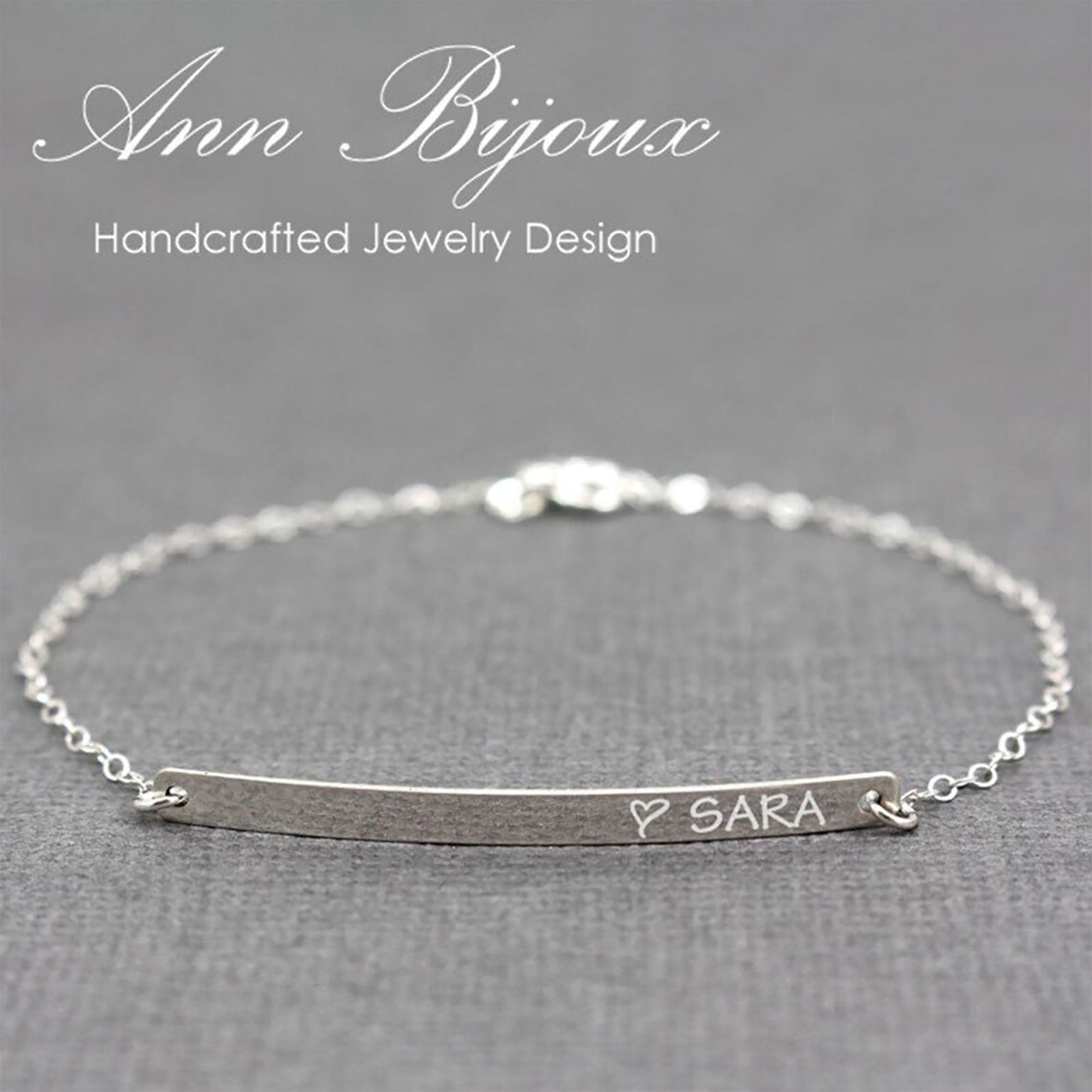 sterling silver engraved bracelet 