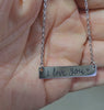 Actual Handwriting Bar Necklace - Ellie