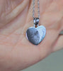 Engraved Actual Thumbprint Heart Necklace - Amari
