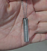 Engraved Heartbeat Vertical Bar Necklace - Ivy