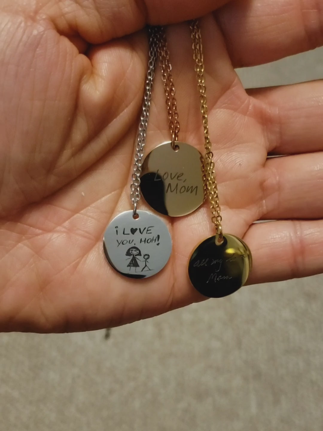 Customized Actual Handwriting Stainless Steel Necklace - Stella