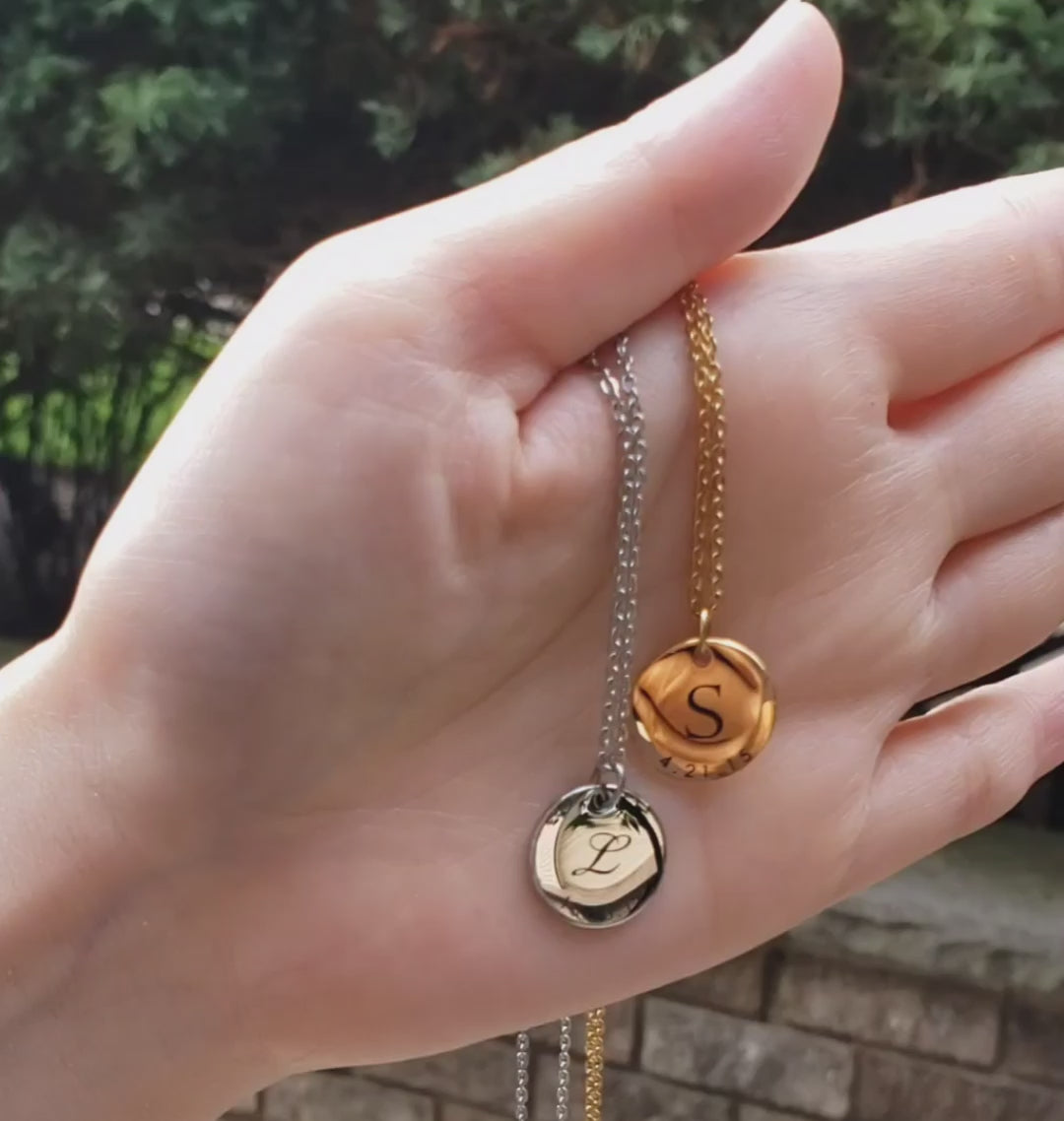 Personalized Initial Birthdate Necklace - Luna
