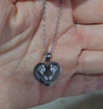 Personalized Baby Footprint Engraved Heart Necklace Custom Newborn Jewelry - Amara