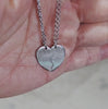 Engraved Fingerprint Couple Heart Necklace - Harper