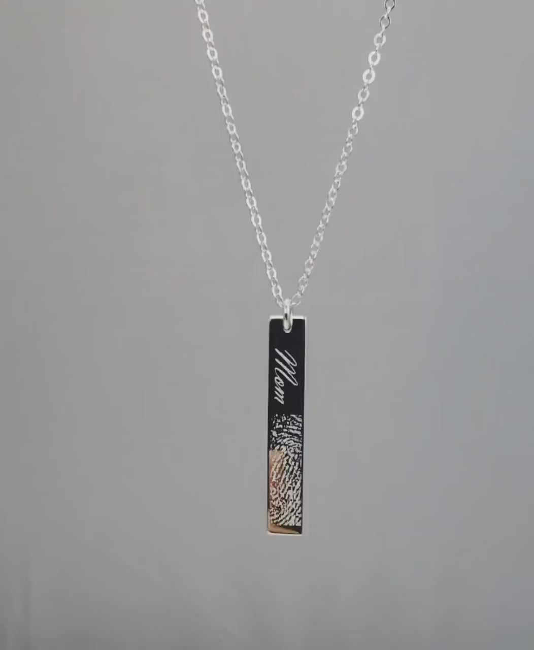 Personalized Engraved Actual Fingerprint Necklace - Rowan