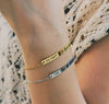 Engraved Coordinate Message Stainless Steel Bracelet - Anaya
