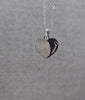 Custom Fingerprint & Name Engraved Heart Pendant, Personalized Remembrance Sympathy Gift for Mom - Ella